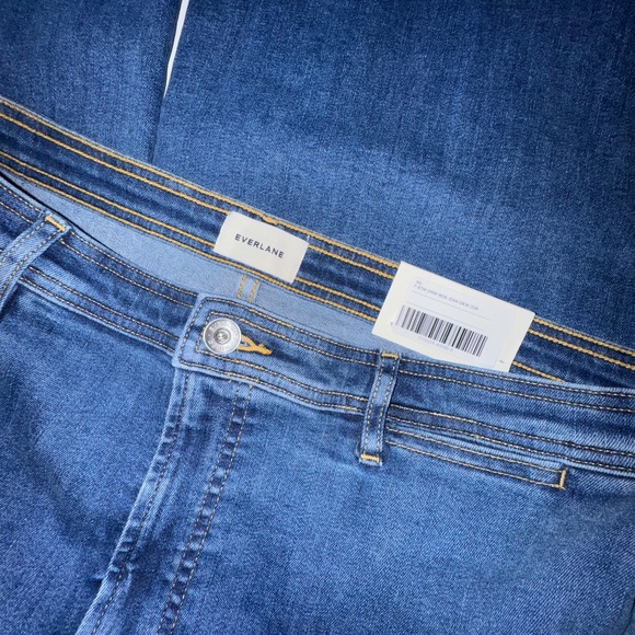 EVERLANE Wide Leg Jeans The HIGH-KEY Med indigo Jeans New 33 /16 - Picture 9 of 12